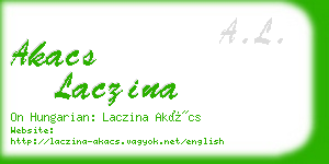 akacs laczina business card